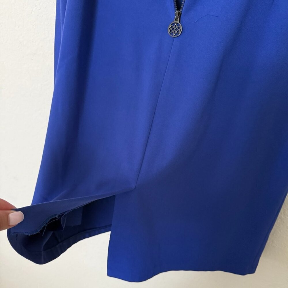 Antonio Melani Royal Blue Sleeveless Dress With Ruffle down Front  Size 6 - Picture 13 of 15